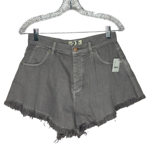 Free People Gray Jean Shorts - Picture 4 of 15